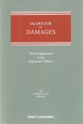 Cover of McGregor on Damages 18th ed: 3rd Supplement