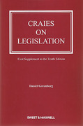 Cover of Craies on Legislation: 10th ed: 1st Supplement