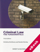 Cover of Criminal Law: The Fundamentals (eBook)