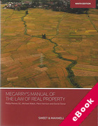 Cover of Megarry's Manual of the Law of Real Property (eBook)