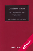 Cover of Lightman & Moss: Law of Receivers and Administrators of Companies 5th ed: 3rd Supplement (eBook)