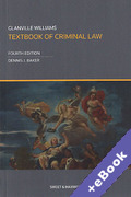 Cover of Glanville Williams: Textbook of Criminal Law (Book & eBook Pack)