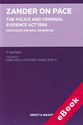 Cover of Zander on PACE: The Police and Criminal Evidence Act 1984 (eBook)