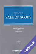 Cover of Benjamin's Sale of Goods 9th ed: Special Supplement (Book & eBook Pack)