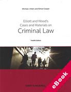 Cover of Elliott and Wood's Cases and Materials on Criminal Law (eBook)