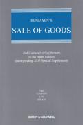 Cover of Benjamin's Sale of Goods 9th ed: 2nd Supplement