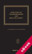 Cover of Scrutton on Charterparties and Bills of Lading 23rd ed: 1st Supplement (eBook)