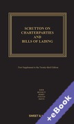 Cover of Scrutton on Charterparties and Bills of Lading 23rd ed: 1st Supplement (Book & eBook Pack)