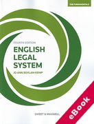 Cover of English Legal System: The Fundamentals (eBook)