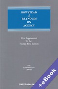 Cover of Bowstead & Reynolds On Agency 21st ed: 1st Supplement (Book & eBook Pack)