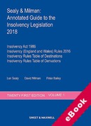 Cover of Sealy & Milman: Annotated Guide to the Insolvency Legislation 2018: Volume 1 (eBook)