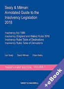 Cover of Sealy & Milman: Annotated Guide to the Insolvency Legislation 2018: Volume 1 (Book & eBook Pack)