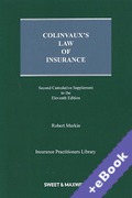 Cover of Colinvaux's Law of Insurance 11th ed: 2nd Supplement (Book & eBook Pack)