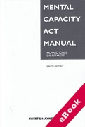 Cover of Mental Capacity Act Manual (eBook)