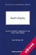 Cover of Snell's Equity 33rd ed: 4th Supplement (eBook)