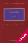 Cover of Theobald on Wills 18th ed: 1st Supplement (eBook)