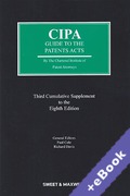 Cover of CIPA Guide to the Patents Acts 8th ed: 3rd Supplement (Book & eBook Pack)