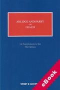 Cover of Arlidge and Parry on Fraud 5th ed: 1st Supplement (eBook)