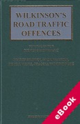 Cover of Wilkinson's Road Traffic Offences: 28th ed with 2nd Supplement (eBook)