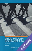 Cover of Birds' Modern Insurance Law (Book & eBook Pack)