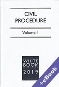Cover of The White Book Service 2019: Civil Procedure Volume 1 only (Book & eBook Pack)