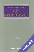 Cover of Charlesworth & Percy on Negligence 14th ed: 1st Supplement (Book & eBook Pack)