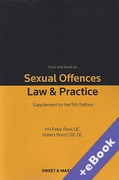 Cover of Rook and Ward on Sexual Offences: Law & Practice 5th ed: 1st Supplement (Book & eBook Pack)