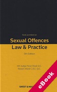 Cover of Rook and Ward on Sexual Offences: Law & Practice: 5th ed with 1st Supplement (eBook)