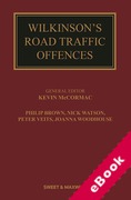 Cover of Wilkinson's Road Traffic Offences (eBook)