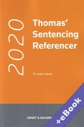 Cover of Thomas' Sentencing Referencer 2020 (Book & eBook Pack)