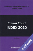 Cover of Crown Court Index 2020 (Book & eBook Pack)