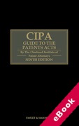 Cover of CIPA Guide to the Patents Acts (eBook)
