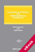 Cover of Jackson & Powell on Professional Liability 8th edition: 3rd Supplement (eBook)