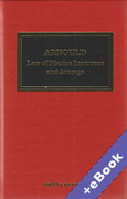 Cover of Arnould's Law of Marine Insurance and Average: 19th ed with 2nd ed Supplement (Book & eBook Pack)