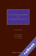 Cover of Toulson & Phipps on Confidentiality (Book & eBook Pack)