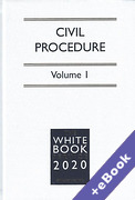 Cover of The White Book Service 2020: Civil Procedure Volume 1 only (Book & eBook Pack)
