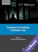 Cover of Clarkson and Keating: Criminal Law: Text and Materials (Book & eBook Pack)