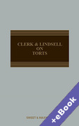 Cover of Clerk & Lindsell on Torts (Book & eBook Pack)