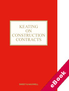 Cover of Keating on Construction Contracts (eBook)