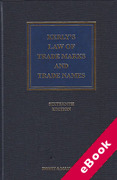 Cover of Kerly's Law of Trade Marks and Trade Names 16th ed with 1st Supplement (eBook)