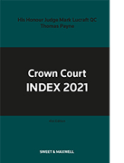 Cover of Crown Court Index 2021