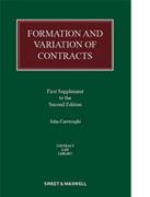 Cover of Formation and Variation of Contracts: The Agreement, Formalities, Consideration and Promissory Estoppel 2nd ed: 1st Supplement