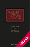 Cover of Shackleton on the Law and Practice of Meetings (eBook)