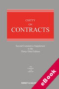 Cover of Chitty on Contracts 33rd ed: 2nd Supplement (eBook)