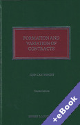 Cover of Formation and Variation of Contracts: The Agreement, Formalities, Consideration and Promissory Estoppel 2nd ed with 1st Supplement (Book & eBook Pack)