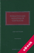 Cover of Formation and Variation of Contracts: The Agreement, Formalities, Consideration and Promissory Estoppel 2nd ed with 1st Supplement (eBook)