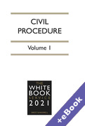 Cover of The White Book Service 2021: Civil Procedure Volume 1 only (Book & eBook Pack)