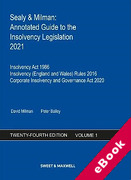 Cover of Sealy & Milman: Annotated Guide to the Insolvency Legislation 2021: Volumes 1 & 2 (eBook)