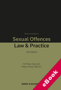 Cover of Rook and Ward on Sexual Offences: Law & Practice (eBook)