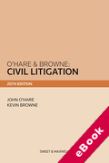 Cover of O'Hare & Browne: Civil Litigation (eBook)